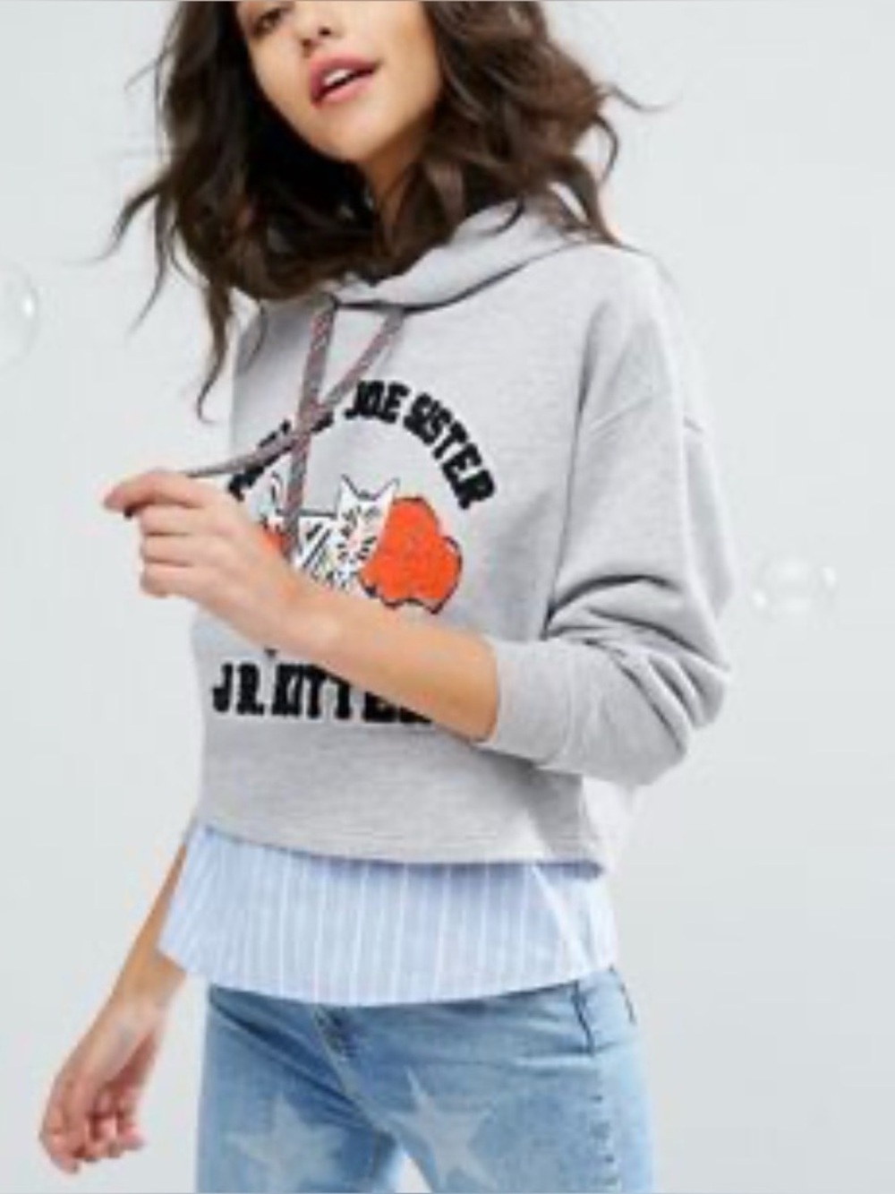 Paul & Joe Sister Kitten Graphic Hoodie Gray Size 2